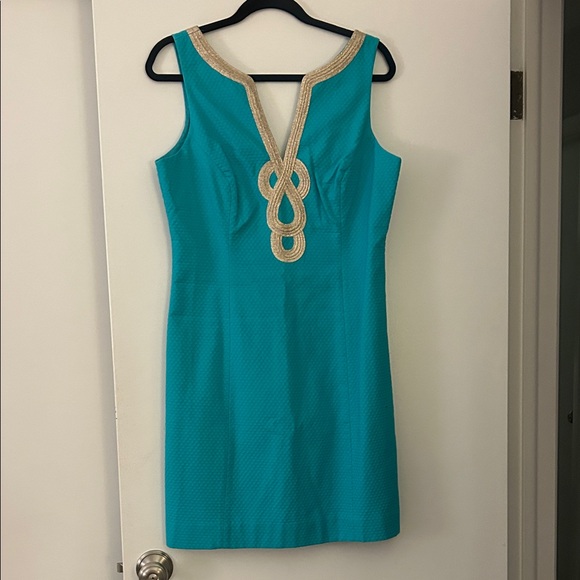 Lilly Pulitzer | Dresses | Lilly Pulitzer Turquoise Dress With Gold Trim | Poshmark Lilly Pulitzer | Dresses | Lilly Pulitzer Turquoise Dress With Gold Trim | Poshmark